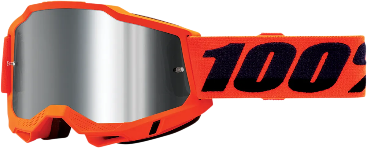 100% Accuri 2 Goggles - Neon Orange - Silver Mirror 50014-00004