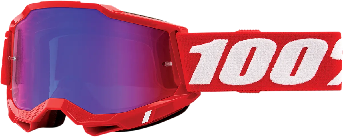 100% Accuri 2 Goggles - Red - Red/Blue Mirror 50014-00005