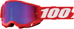 100% Accuri 2 Goggles - Red - Red/Blue Mirror 50014-00005
