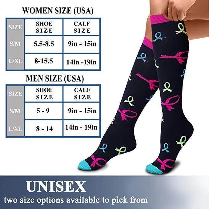 #2 Copper Compression Socks Women & Men Circulation(6 pairs) - Best for Running,Nursing,Hiking,Recovery & Flight Socks