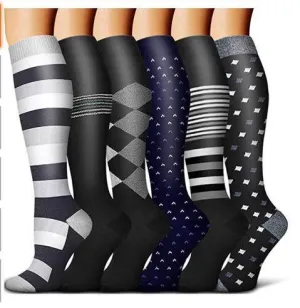 #2 Copper Compression Socks Women & Men Circulation(6 pairs) - Best for Running,Nursing,Hiking,Recovery & Flight Socks