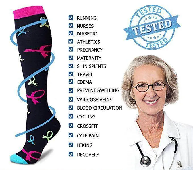 #2 Copper Compression Socks Women & Men Circulation(6 pairs) - Best for Running,Nursing,Hiking,Recovery & Flight Socks