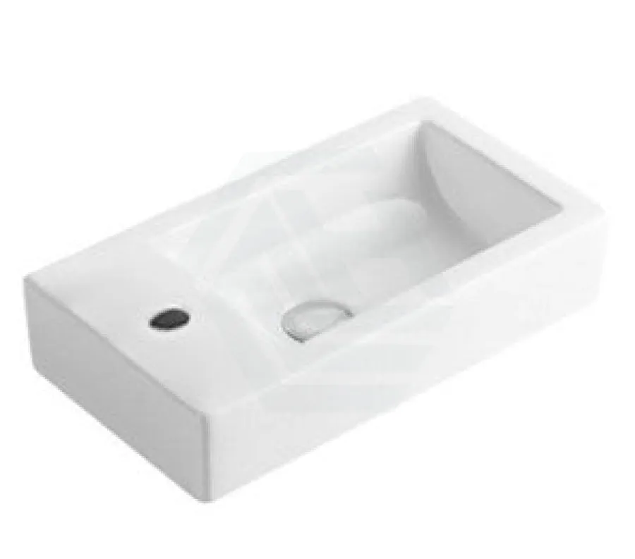 500x250x940mm PVC Filmed Floor Mini Bathroom Vanity Matt White Ceramic Top Freestanding With Kickboard