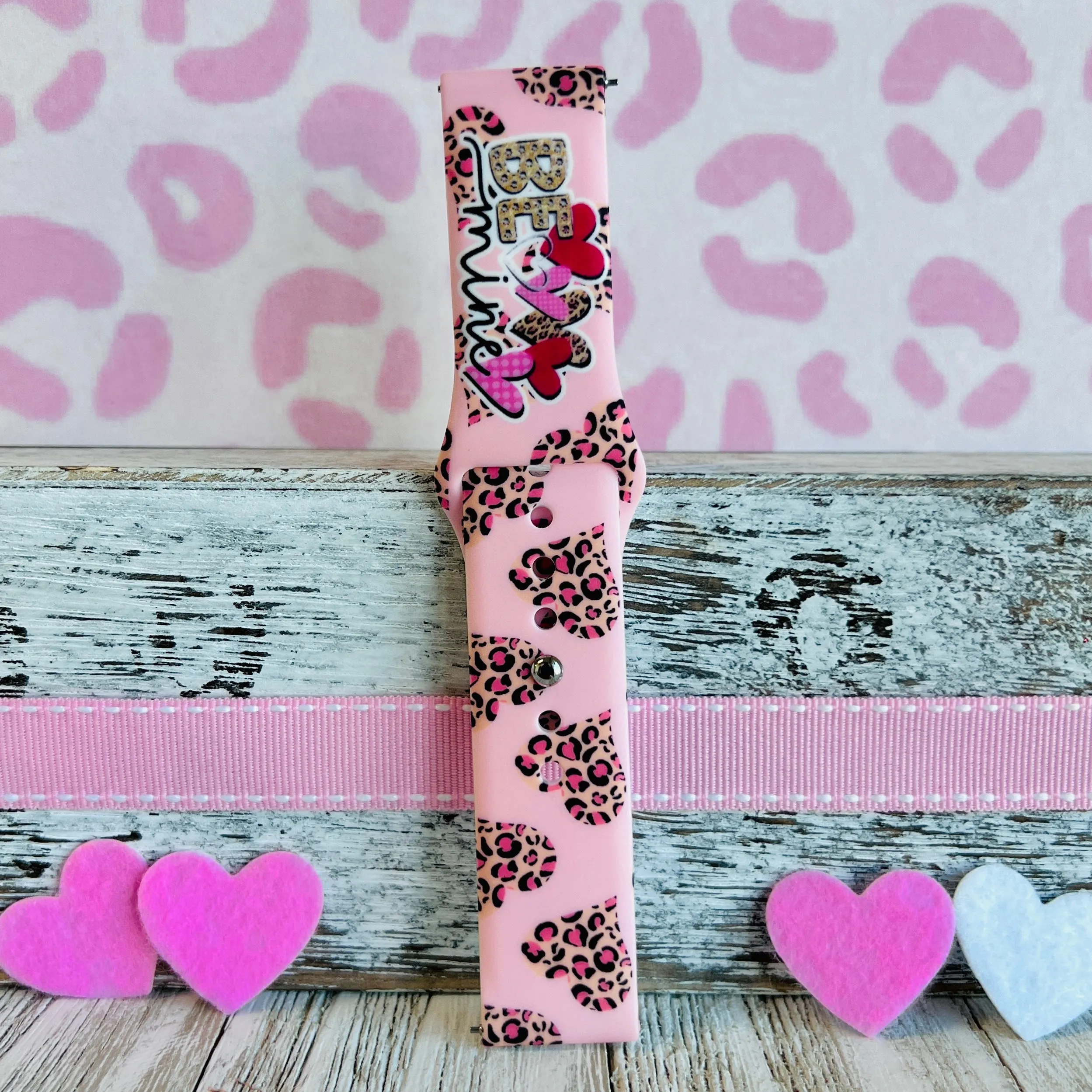 Be Mine Print Silicone Band For Samsung Watch