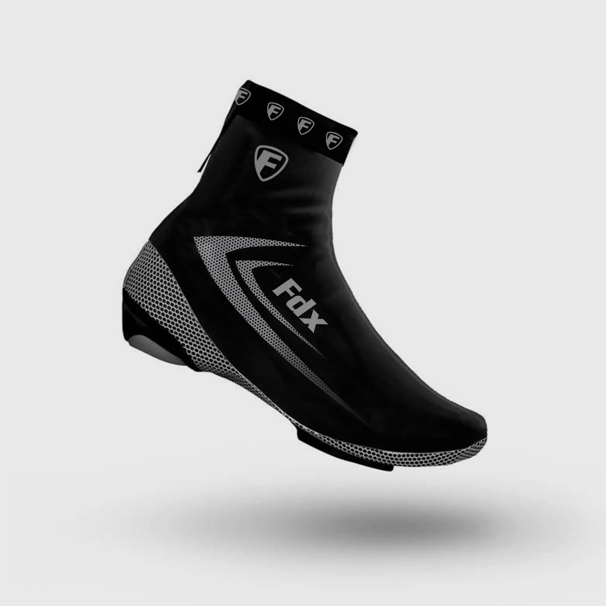 Fdx SC1 360 Reflective Black Cycling Shoe Covers