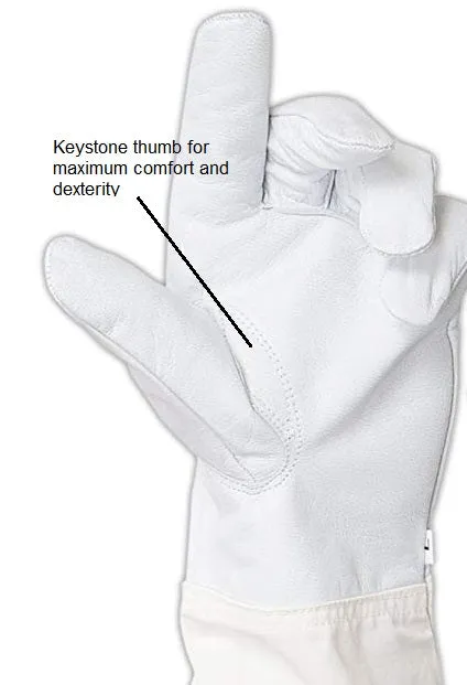 Forest Beekeeping Supply Goatskin Leather Ventilated Beekeeper Glove