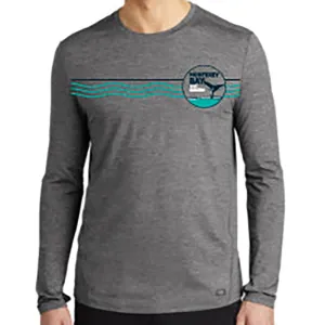 MBHM Men's LS Tech Tee - Gear Grey Heather - Wide Wave