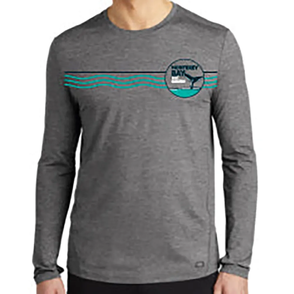 MBHM Men's LS Tech Tee - Gear Grey Heather - Wide Wave