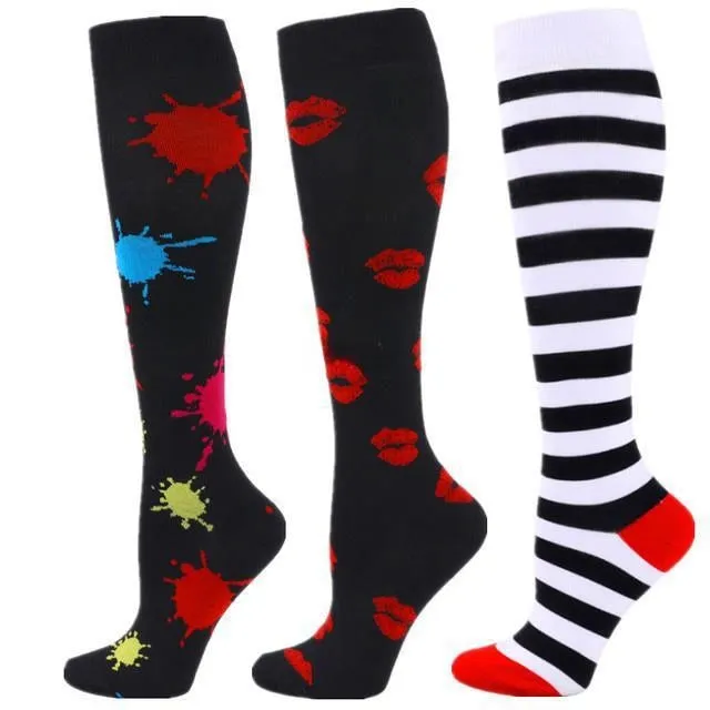 ROYALUCK 3 Pairs Comfortable Sports Compression Socks for Men and Women