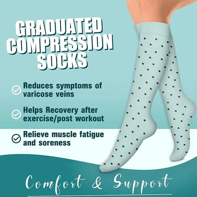 ROYALUCK 3 Pairs Comfortable Sports Compression Socks for Men and Women