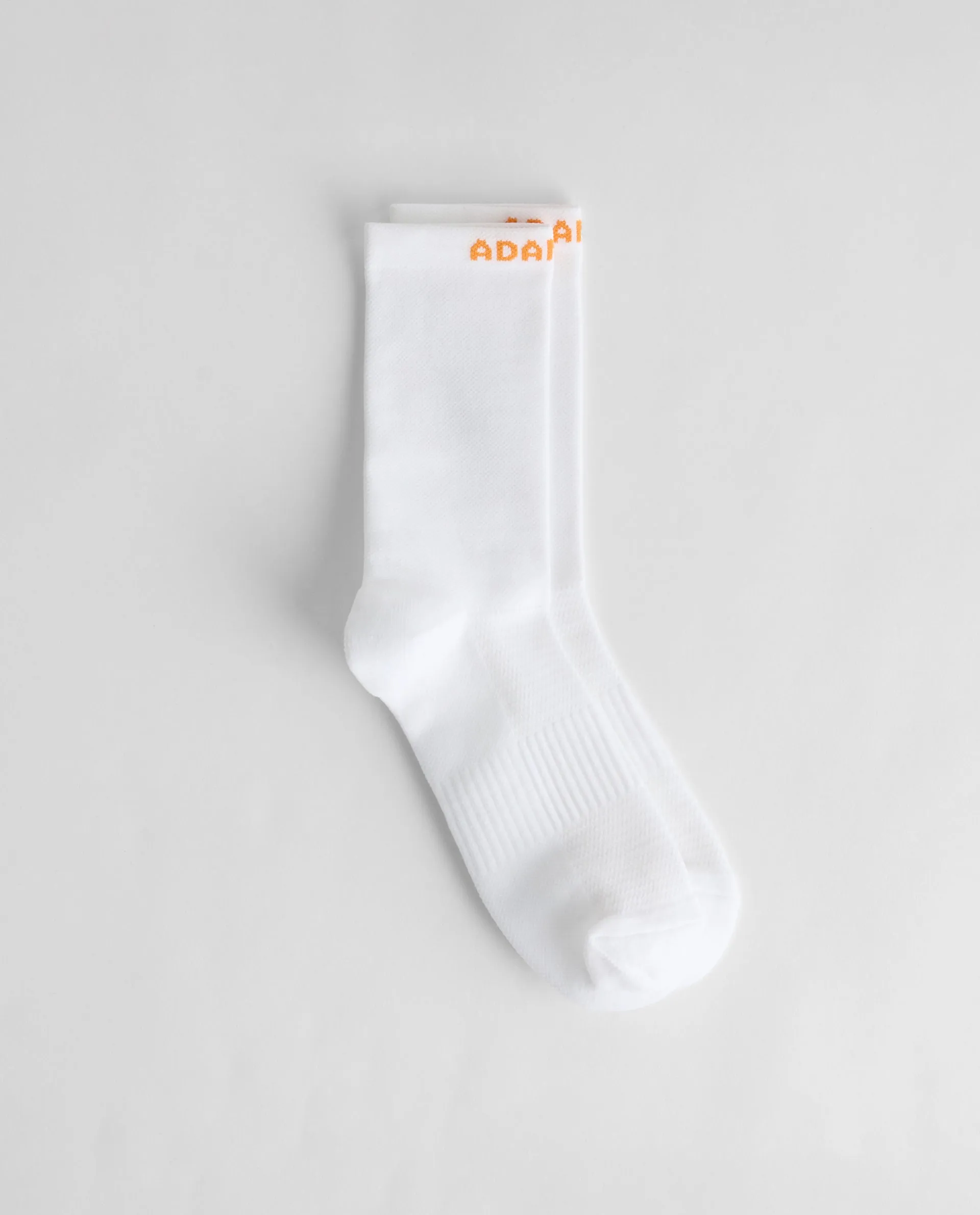 Running Sock - White/Mango Orange