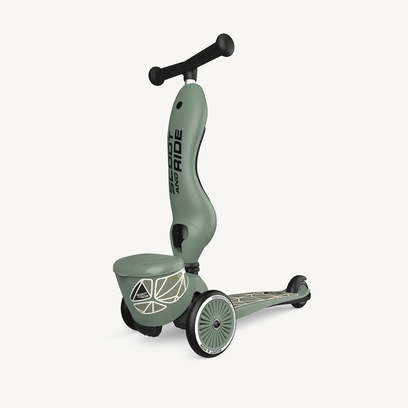 Scoot and Ride 2 in 1 Balance Bike / Scooter - Highway Kick 1 Lifestyle in Green Lines