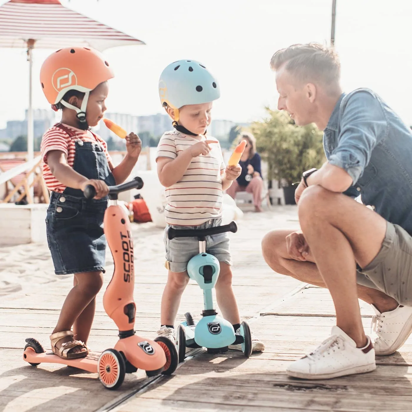 Scoot and Ride 2 in 1 Balance Bike / Scooter - Highwaykick 1 in Peach