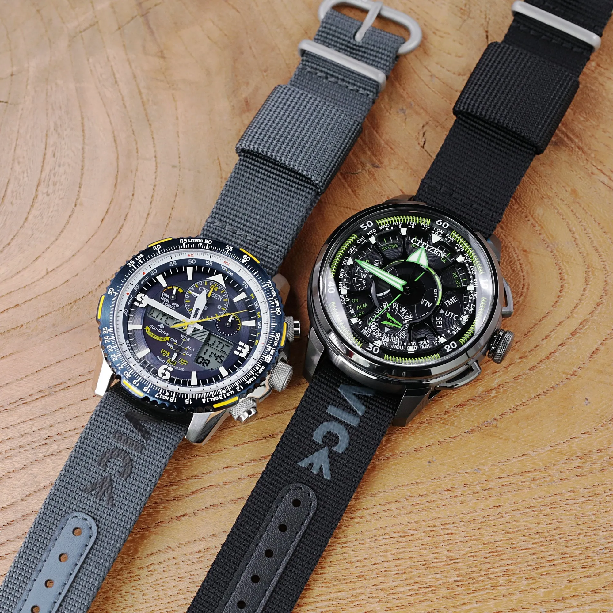The General Service Strap set of TWO (Black & Grey) by HAVESTON Straps